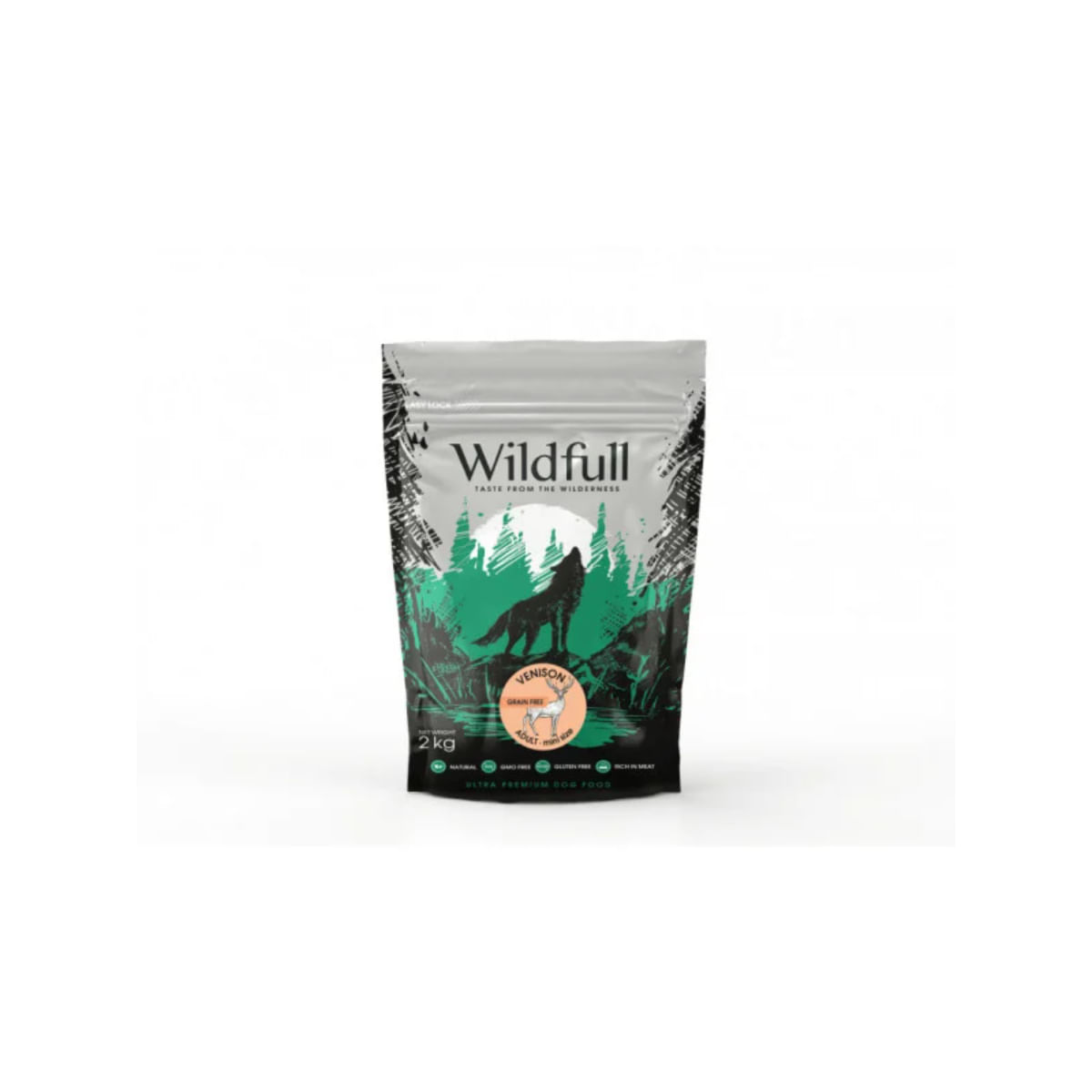 WILDFULL Adult Mini Size, XS-S, Căprioară, hrană uscată fără cereale câini, 2kg - poza 1
