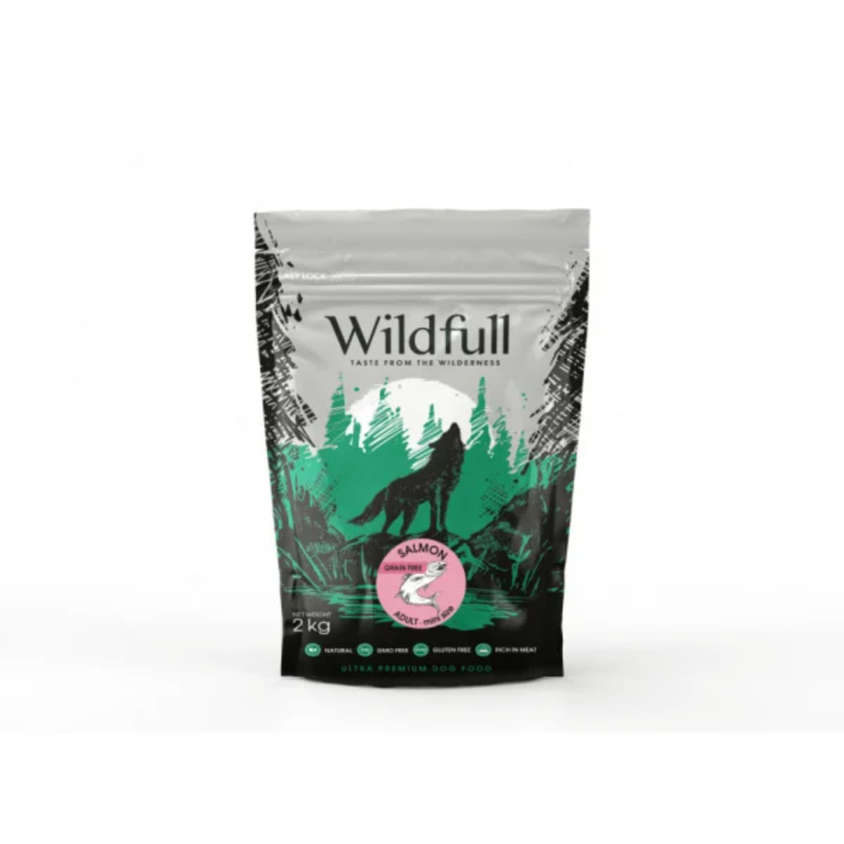 WILDFULL Adult Mini Size, XS-S, Somon, hrană uscată fără cereale câini, 2kg - poza 2