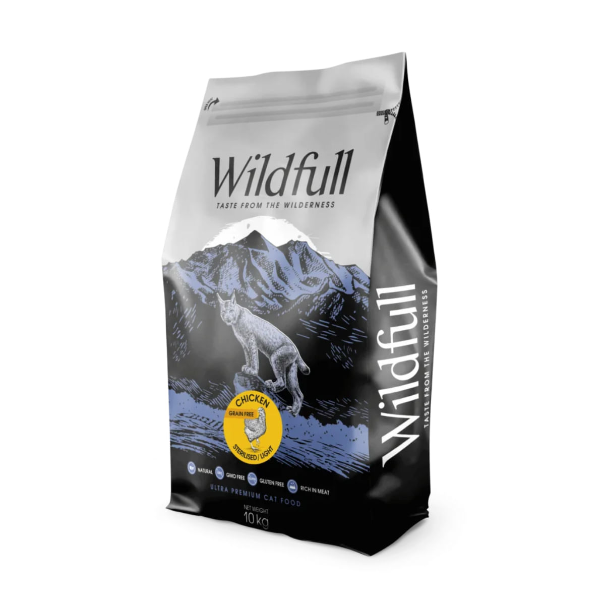 WILDFULL Sterilised Light, Pui, hrană uscată fără cereale pisici sterilizate, obezitate, 10kg - poza 2