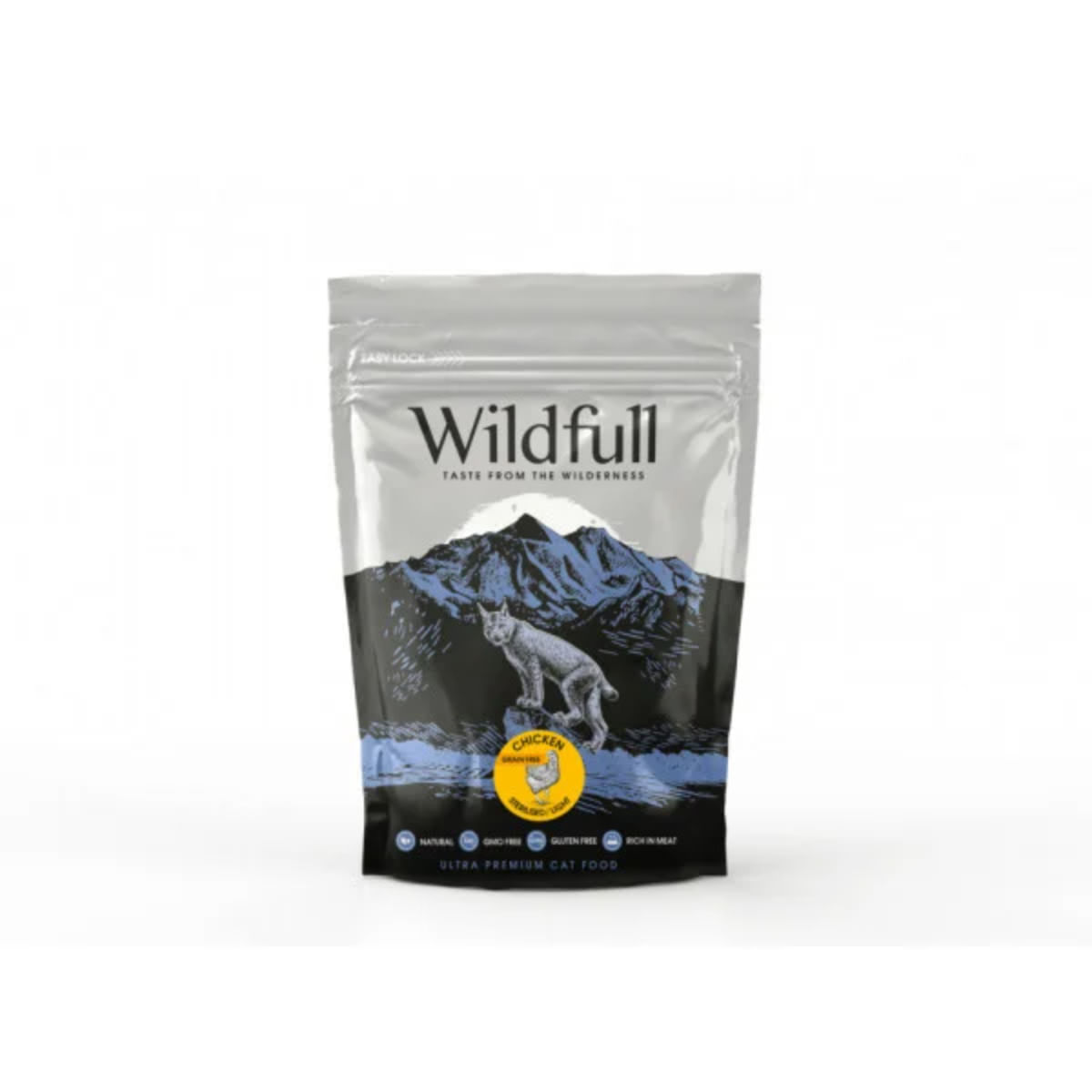 WILDFULL Sterilised Light, Pui, hrană uscată fără cereale pisici sterilizate, obezitate, 400g - poza 2