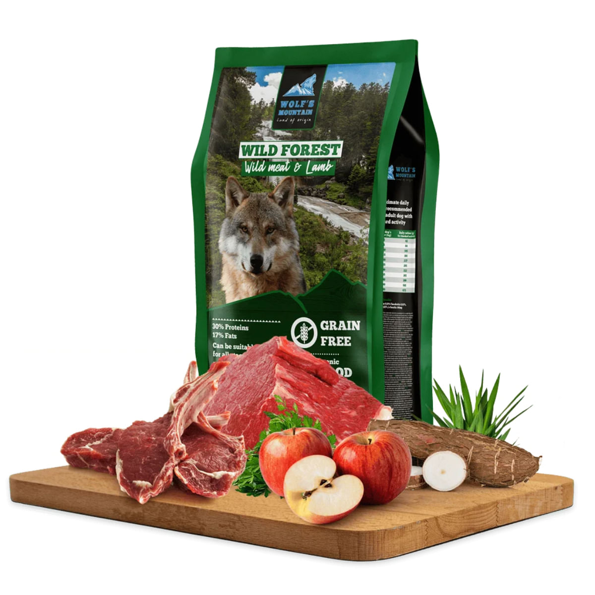 WOLF'S MOUNTAIN Wild Forest, XS-XL, Vânat și Miel, hrană uscată fără cereale câini, 12kg - poza 1