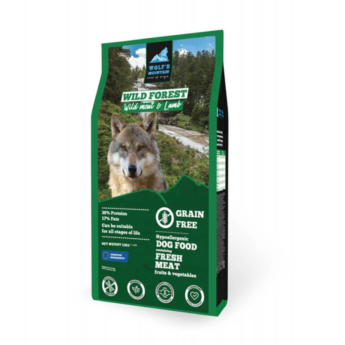WOLF'S MOUNTAIN Wild Forest, XS-XL, Vânat și Miel, hrană uscată fără cereale câini, 2kg - poza 1