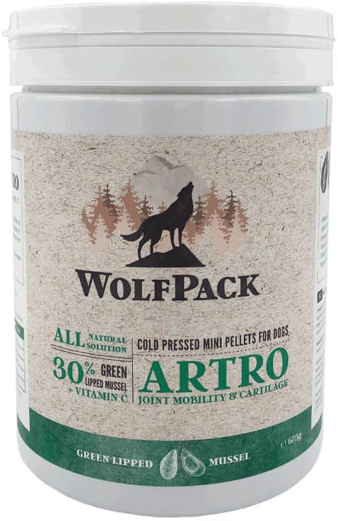 WOLFPACK ARTRO Supliment ptr articulatii la câini,cu Midie cu margini verzi 675g