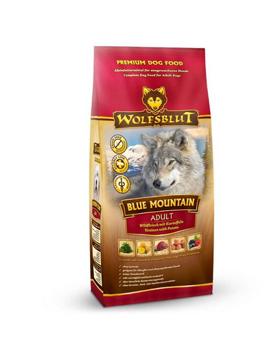 WOLFSBLUT Adult Blue Mountain Sac hrana cu vanat si iepure, pentru caini 12,5 kg