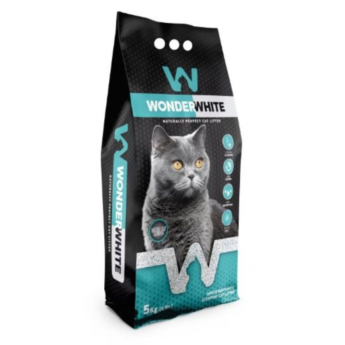 WONDERWHITE, săpun Marsilia, așternut igienic pisici, granule, bentonită, aglomerant, fără praf, 5kg - poza 2