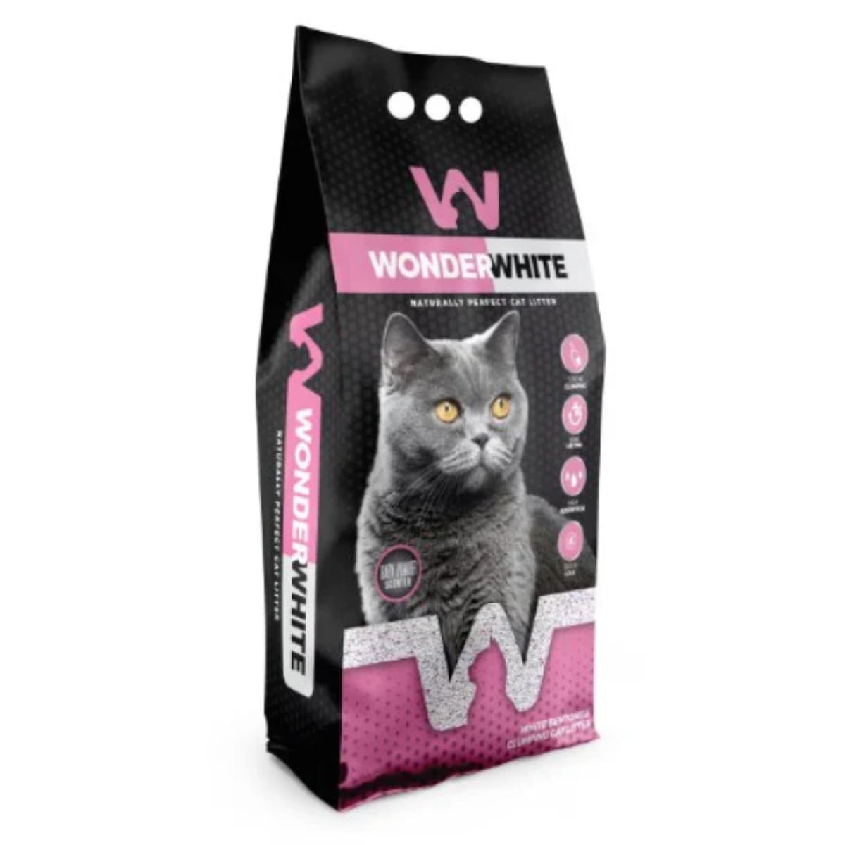 WONDERWHITE, Talc, așternut igienic pisici, granule, bentonită, aglomerant, neutralizare mirosuri, 15.3kg - poza 2