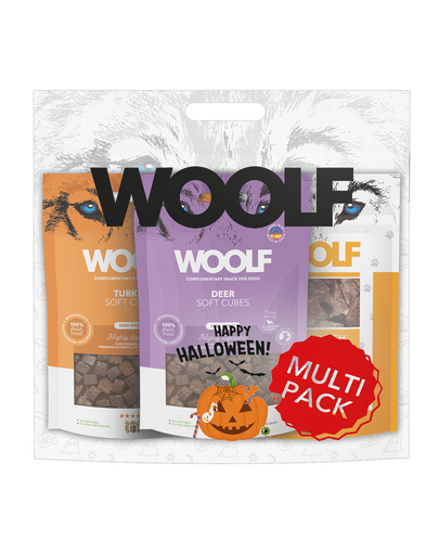 WOOLF Multipack Halloween 3x100g mix recompense câini