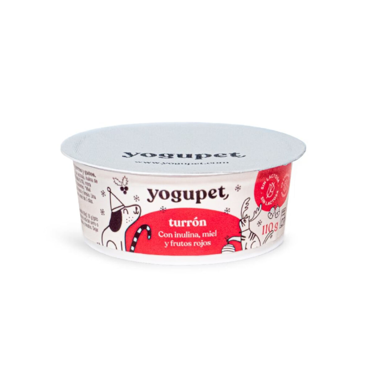 YOGUPET Christmas iaurt cu turrón, XS-XL, recompense câini, (topping), multipack, 110g x 2buc - poza 3