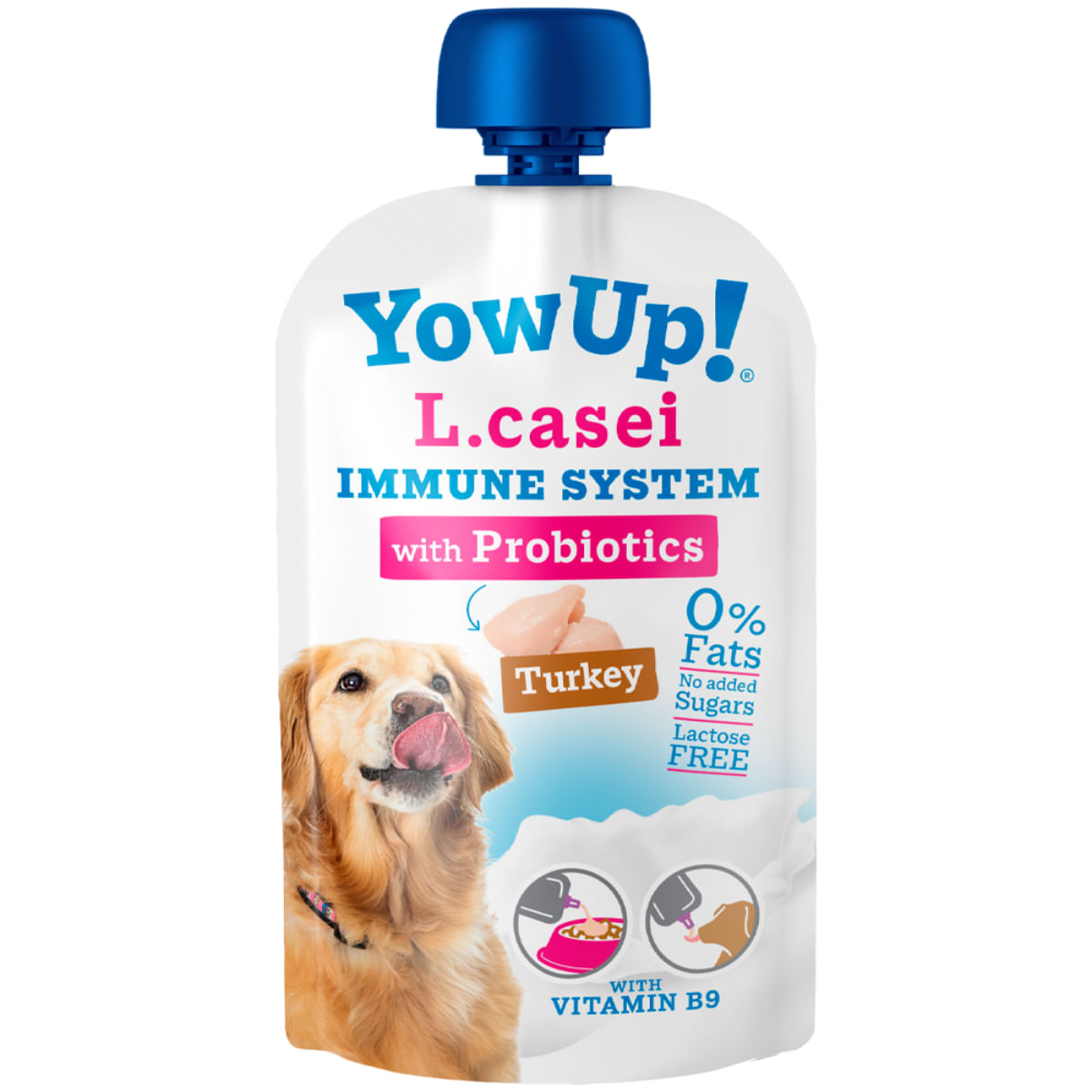 YOWUP! L Casei, XS-XL, Curcan, recompense funcționale câini, sistem imunitar, sistem digestiv, (topping), 115g - poza 1