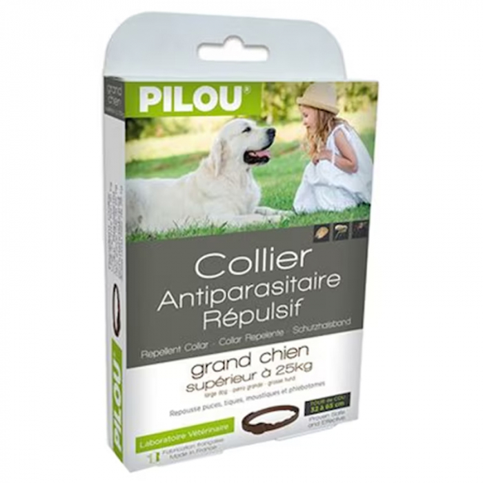 Zgarda antiparazitara Pilou pentru caini de talie mare 75 cm