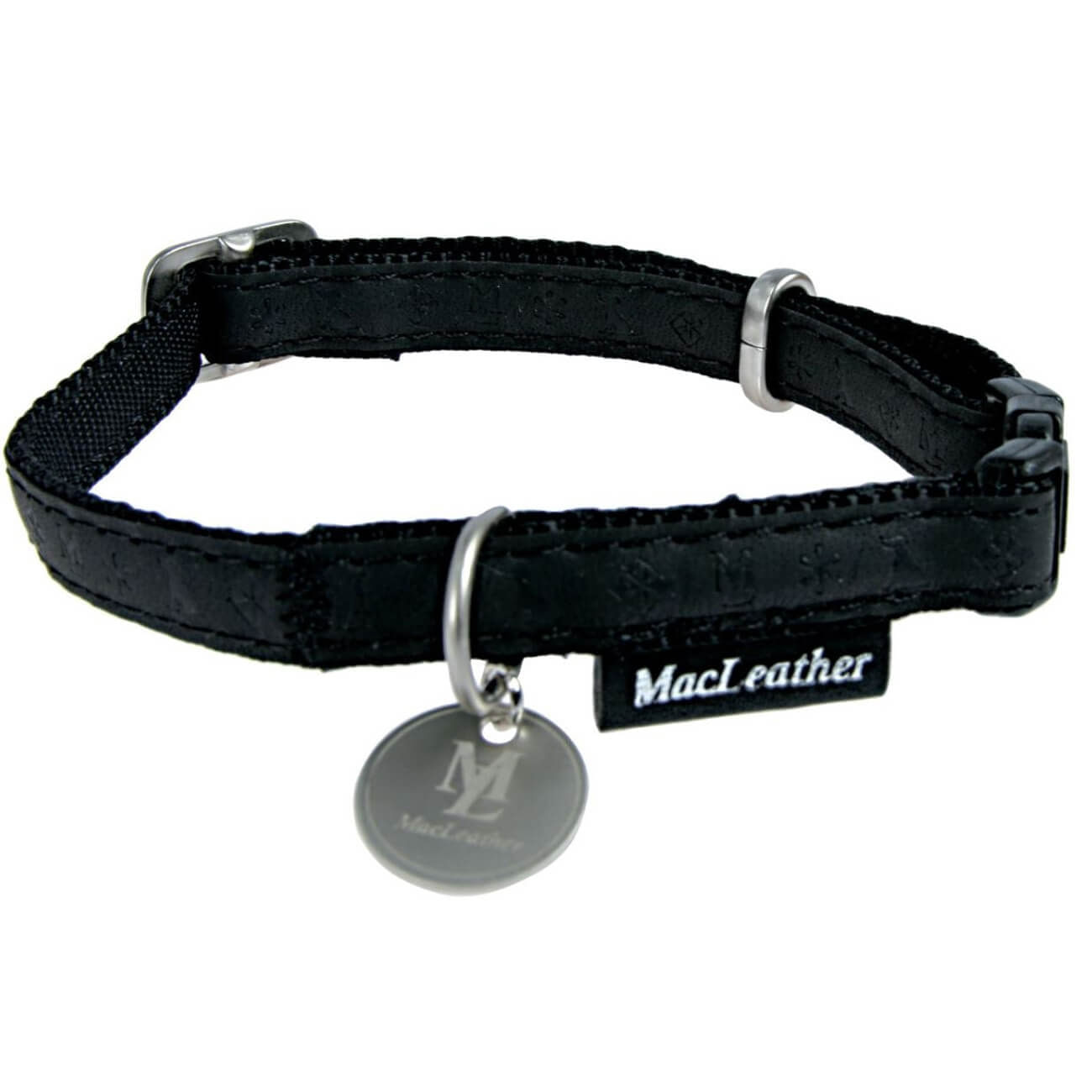 Zgarda Pentru Caini Macleather Negru 25mm - poza 1